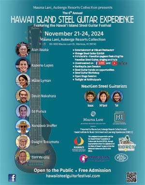 2024 Hawai&lsquo;i Island Steel Guitar Experience Poster